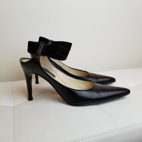 Sergio Rossi velvet ankle strap heels 36.5 - Picture 2 of 8
